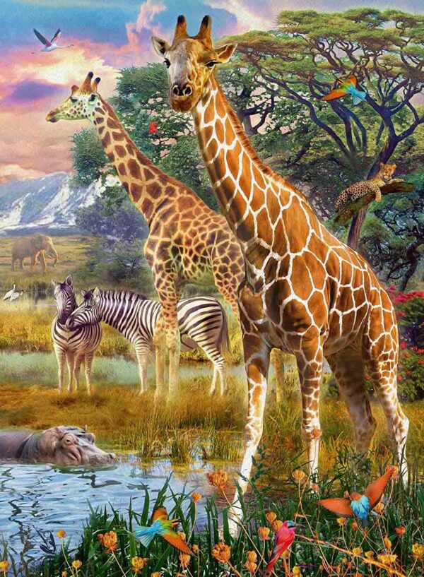 Puzzle Girafe In Africa, 150 Piese - RVSPC12943