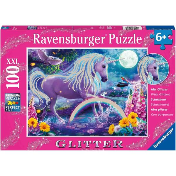 Puzzle Cu Sclipici Unicorn, 100 Piese - RVSPC12980