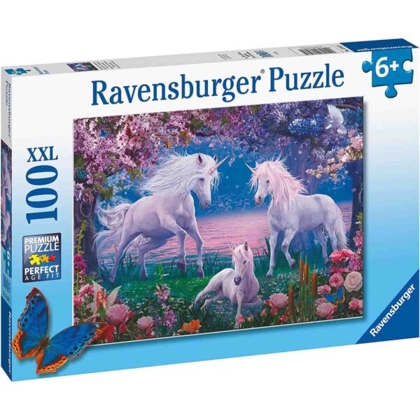 Puzzle Unicorni Albi, 100 Piese - RVSPC13347