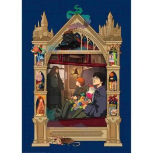 Puzzle Harry Potter Catre Hogwarts, 100 Piese - RVSPA16515