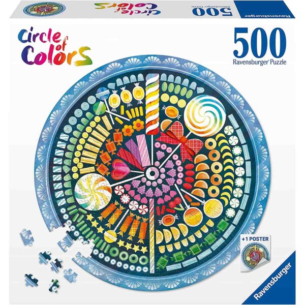 Puzzle Cerc Bomboane, 500 Piese - RVSPA17350