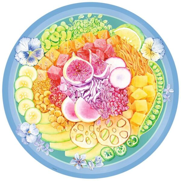 Puzzle Cerc Bol Cu Fructe Si Legume, 500 Piese - RVSPA17351