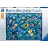 Puzzle Specii Marine Colorate, 500 Piese - RVSPA17375