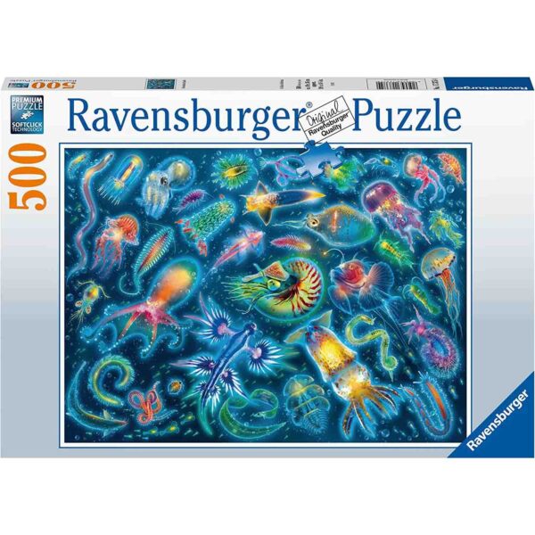 Puzzle Specii Marine Colorate, 500 Piese - RVSPA17375