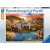 Puzzle Zebre La Apa, 500 Piese - RVSPA17376