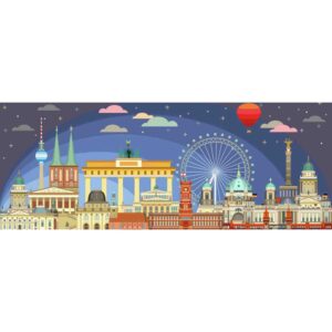 Puzzle Panorama Berlinul Noaptea, 1000 Piese - RVSPA17395