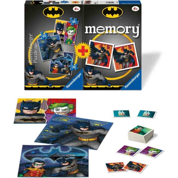 Puzzle + Joc Memory Batman, 25/36/49 Piese - RVSPC20677