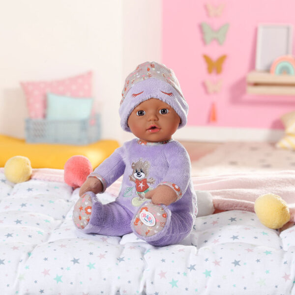 BABY born - Bebelus negru cu hainute violet 30 cm - ZF833438