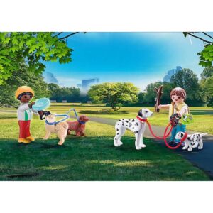 Playmobil - Set Portabil Copii Cu Catelusi - PM70530