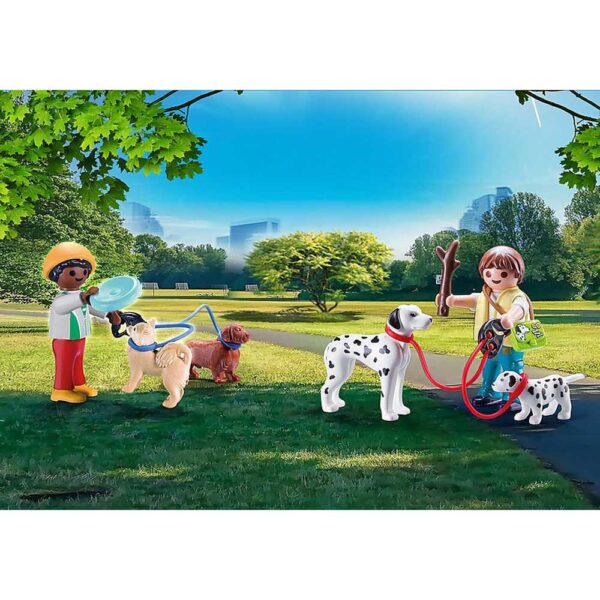 Playmobil - Set Portabil Copii Cu Catelusi - PM70530