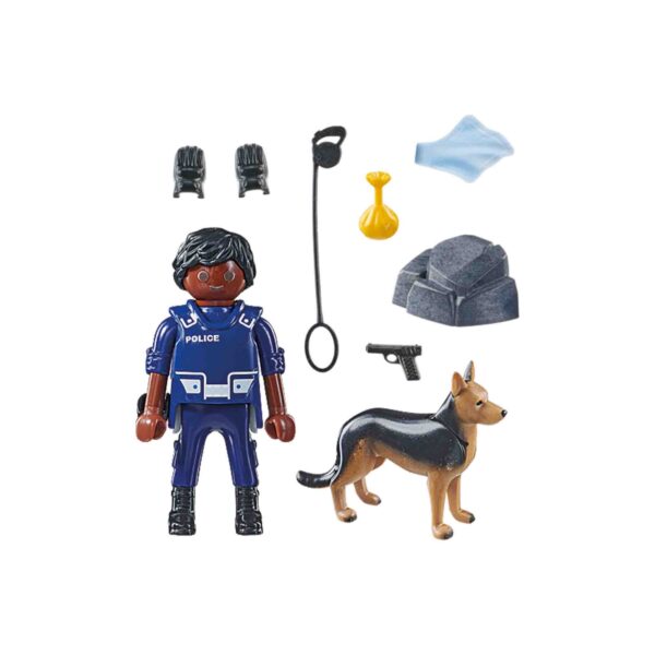Playmobil - Figurina Politist Cu Catel - PM71162