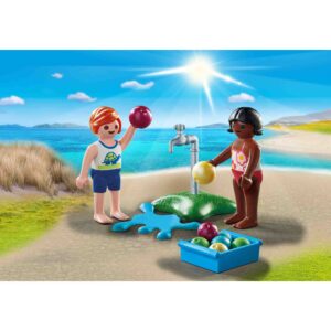 Playmobil - Figurine Copii Cu Baloane De Apa - PM71166