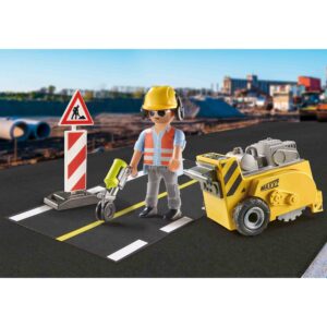 Playmobil - Set Cadou Dispozitiv De Taiere Asfalt - PM71185