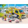 Playmobil - Ambulanta Galbena Cu Lumini Si Sunete - PM71202