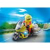 Playmobil - Motocicleta Galbena Cu Lumini - PM71205