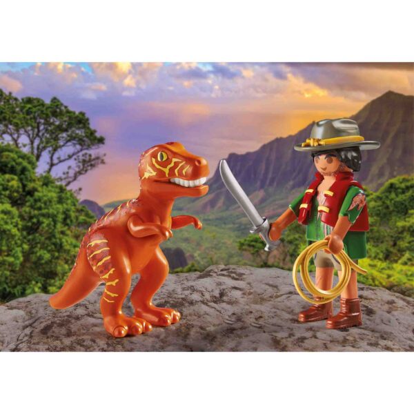 Playmobil - Set 2 Figurine - Bandit Cu T-Rex - PM71206