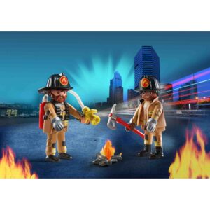 Playmobil - Set 2 Figurine - Pompieri Cu Accesorii - PM71207