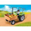 Playmobil - Tractor Cu Remorca Si Muncitor - PM71249
