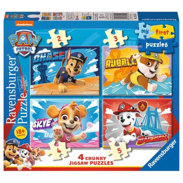 Puzzle Set 4 Buc Patrula Catelusilor, 2/3/4/5 Piese - RVSPC03154