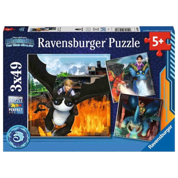 Puzzle Cum Sa Iti Dresezi Dragonul, 3X49 Piese - RVSPC05688