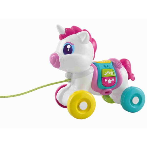 80051251781312 Baby Clementoni - Jucarie De Tras Unicorn Interactiv - CL17813