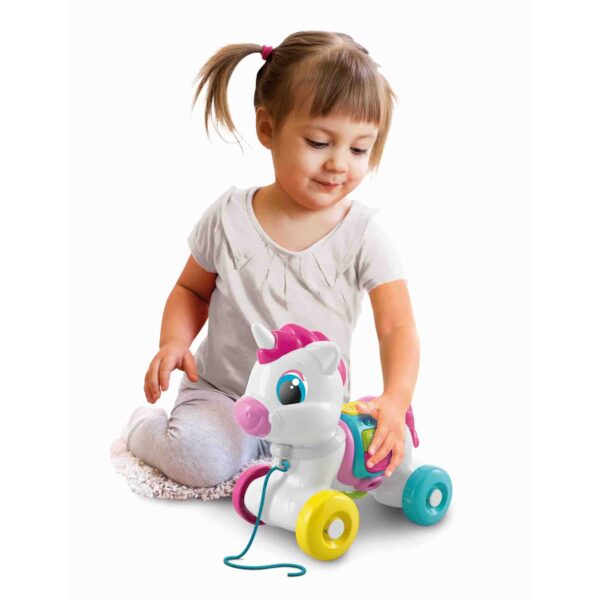80051251781313 Baby Clementoni - Jucarie De Tras Unicorn Interactiv - CL17813