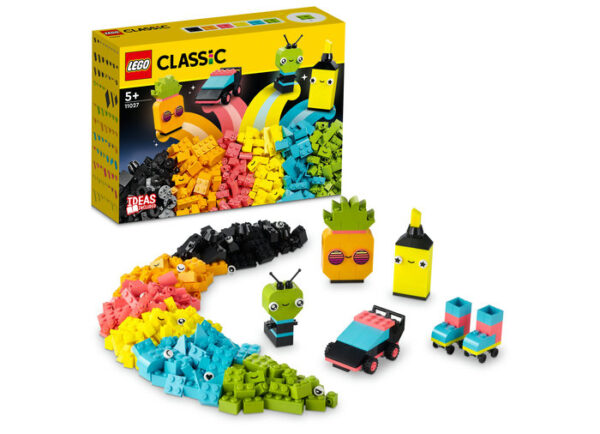 LEGO Classic - Distractie creativa in culori neon 11027, 333 piese