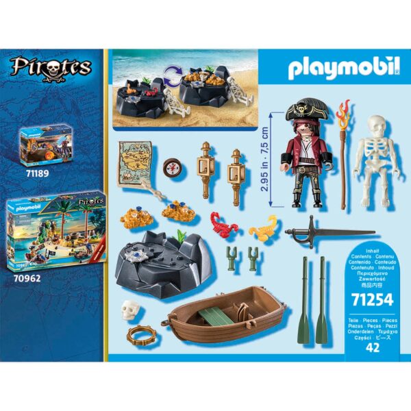 Playmobil - Set Pirat Si Barca Cu Vasle - PM71254