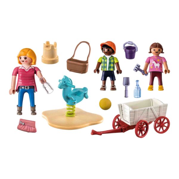 Playmobil - Set Invatatoare Si Copii In Carucior - PM71258