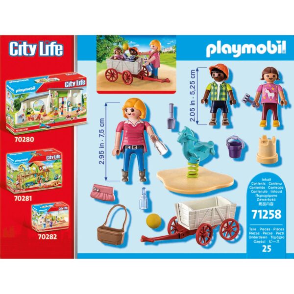 Playmobil - Set Invatatoare Si Copii In Carucior - PM71258