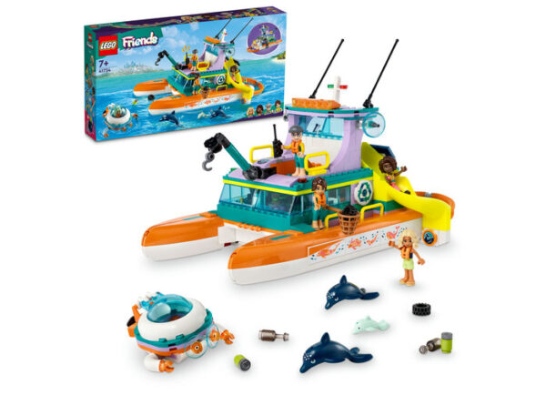 41734-lego-friends LEGO Friends - Barca de salvare pe mare 41734, 717 piese