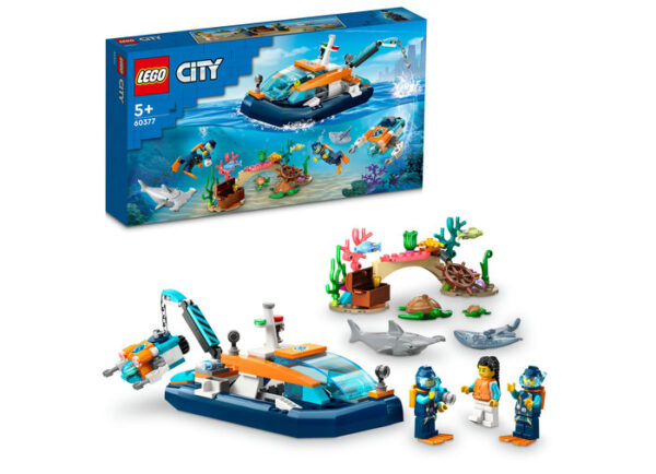 LEGO City - Barca pentru scufundari 60377, 182 piese