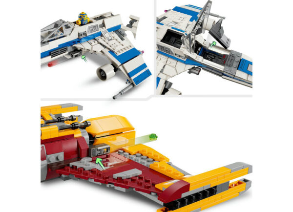 75364-lego-star-wars-5 LEGO Star Wars - E-Wing al Noii Republici vs Starfighter-ul lui Shin Hati 75364, 1056 piese