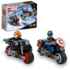 LEGO Marvel Super Heroes - Motocicletele lui Black Widow si Captain America 76260, 130 piese