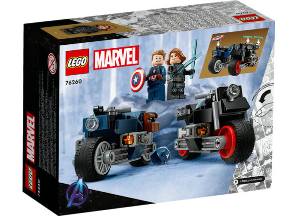 LEGO Marvel Super Heroes - Motocicletele lui Black Widow si Captain America 76260, 130 piese
