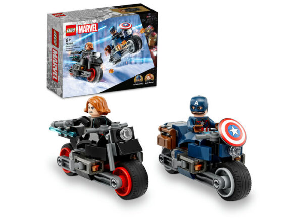 LEGO Marvel Super Heroes - Motocicletele lui Black Widow si Captain America 76260, 130 piese