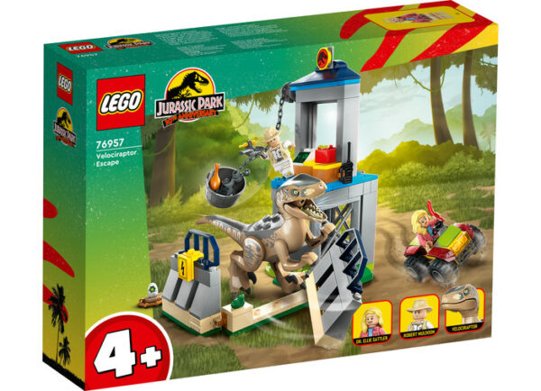 LEGO Jurassic World - Evadarea dinozaurului Velociraptor 76957, 137 piese
