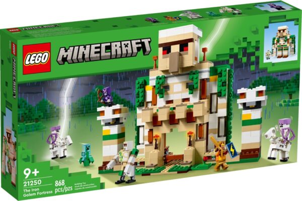 LEGO Minecraft - Fortareata Golemul de fier 21250, 868 piese