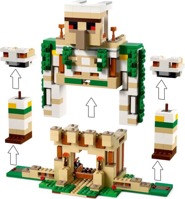 LEGO Minecraft - Fortareata Golemul de fier 21250, 868 piese