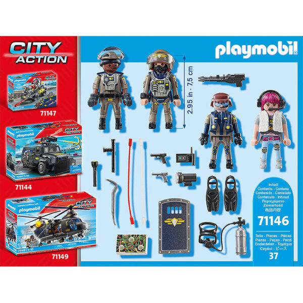 PLAYMOBIL - SET FIGURINE ECHIPA SWAT - PM71146