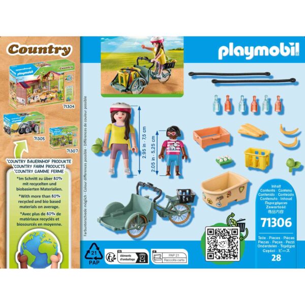 PLAYMOBIL - BICICLETA FERMIERILOR CU MARFA - PM71306