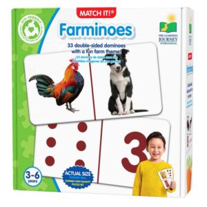 THE LEARNING JOURNEY - PUZZLE DOMINO ANIMALE DE LA FERMA - TLJ117422