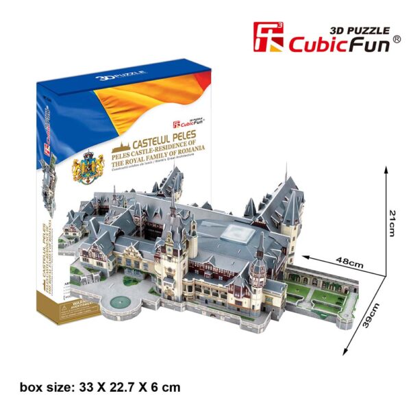CUBICFUN - PUZZLE 3D CASTELUL PELES 179 PIESE - CUMC164h