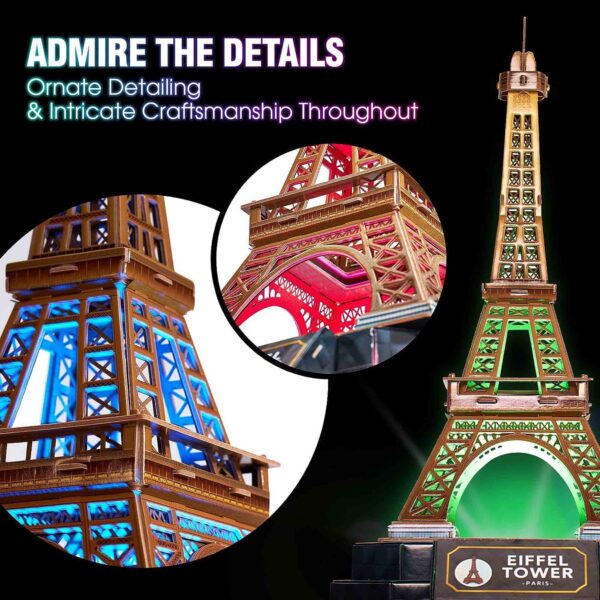 CUBICFUN - PUZZLE 3D TURNUL EIFFEL EDITIE LUMINOASA 51 PIESE - CUL534h