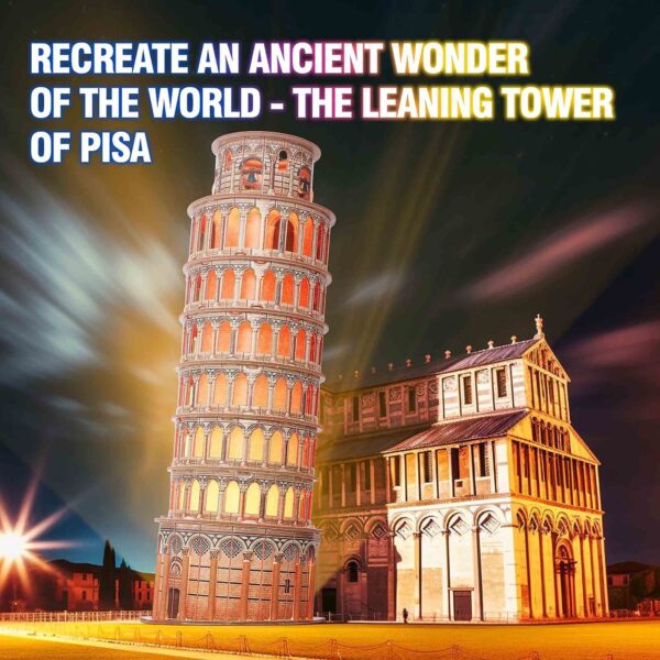 CUBICFUN - PUZZLE 3D TURNUL DIN PISA EDITIE LUMINOASA 42 PIESE - CUL535h