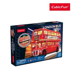 CUBICFUN - PUZZLE 3D LED AUTOBUZ CU ETAJ 161 PIESE - CUL538h