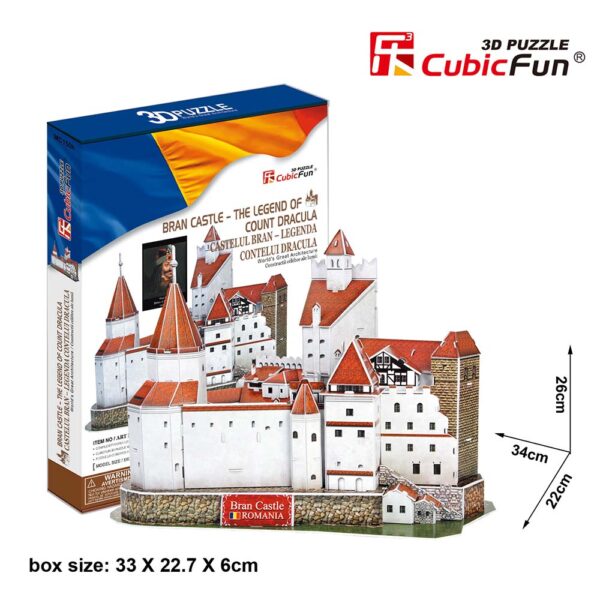 CUBICFUN - PUZZLE 3D CASTELUL BRAN 93 PIESE - CUMC150h