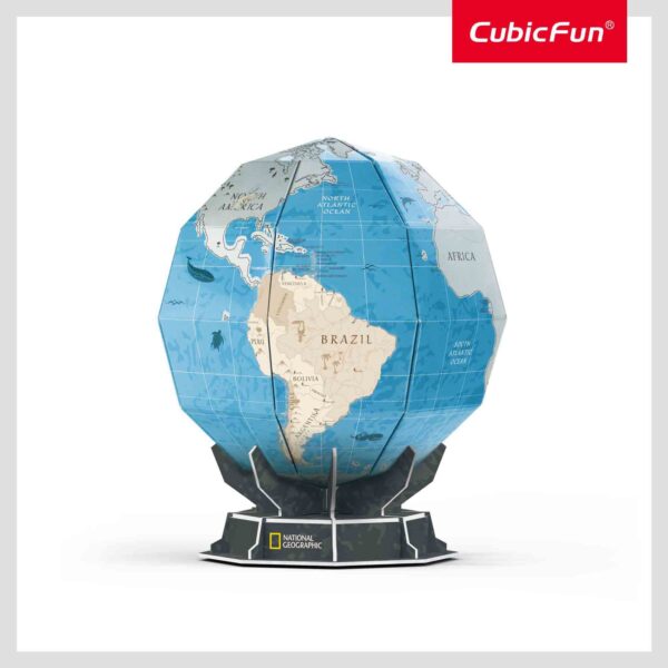 CUBICFUN - PUZZLE 3D GLOBUL PAMANTESC 32 PIESE SI BROSURA IN ROMANA - CUDS1082h