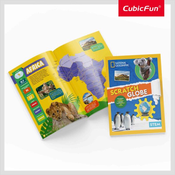 CUBICFUN - PUZZLE 3D GLOBUL PAMANTESC 32 PIESE SI BROSURA IN ROMANA - CUDS1082h