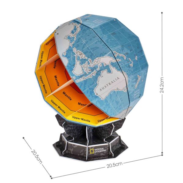 CUBICFUN - PUZZLE 3D GLOBUL PAMANTESC 32 PIESE SI BROSURA IN ROMANA - CUDS1082h